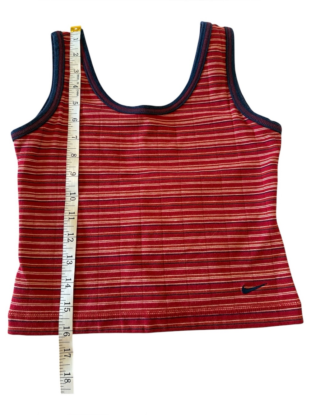 Vintage Nike Red Striped Tank with Navy Trim - Picture 7 of 7
